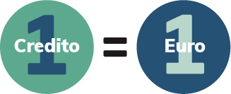1 credito in moneta complementare corrisponde ad un euro